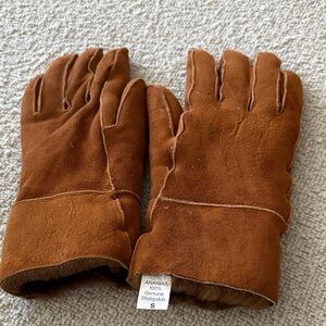 Sheepskin Gloves - Warm Brown